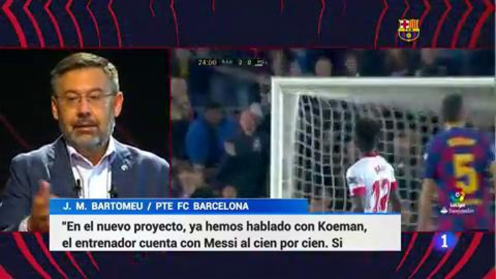 Bartomeu: "Messi será el pilar del Barça de Koeman"