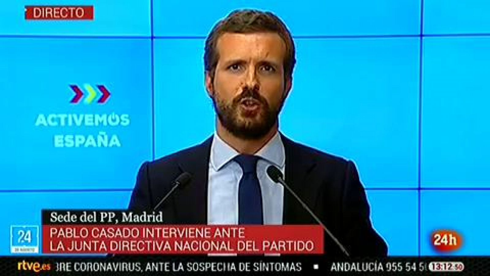 Casado defiende los relevos y agradece el trabajo de Álvarez de Toledo: "El PP siempre será tu casa" - RTVE.es - Informativo 24h | Ver