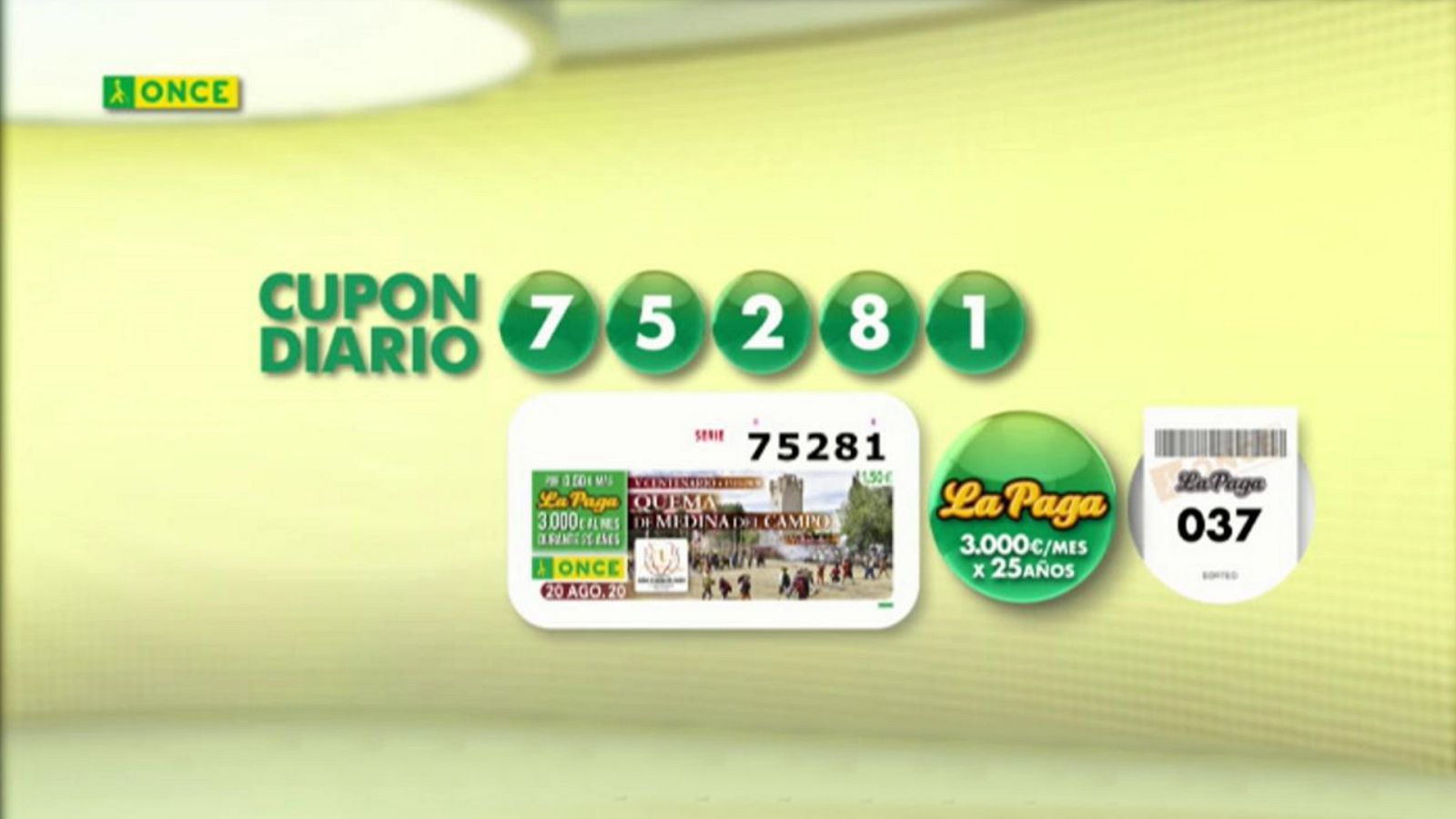 Sorteo ONCE - 20/08/20 - ver ahora