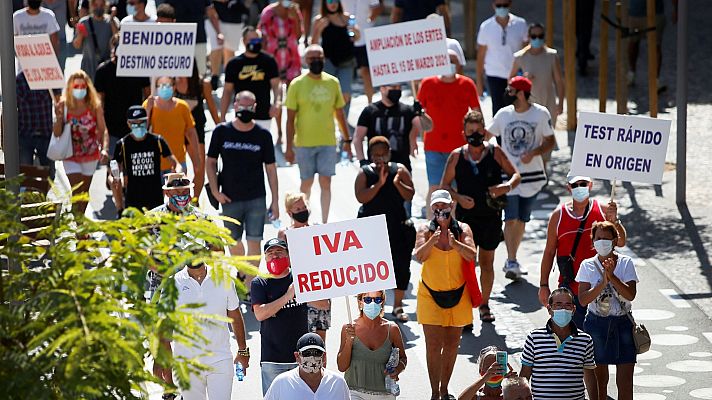 El sector del ocio se manifiesta en Benidorm para reclamar ayudas al Gobierno