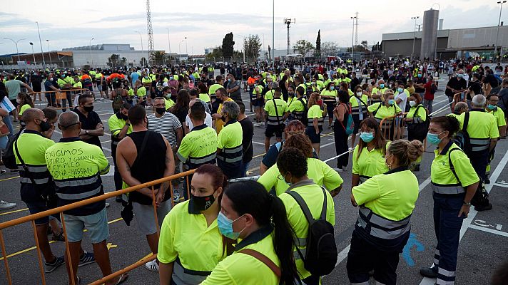 Telediario 1 - Los 500 trabajadores de Acciona en Nissan rechazan el ERE y anuncian movilizaciones