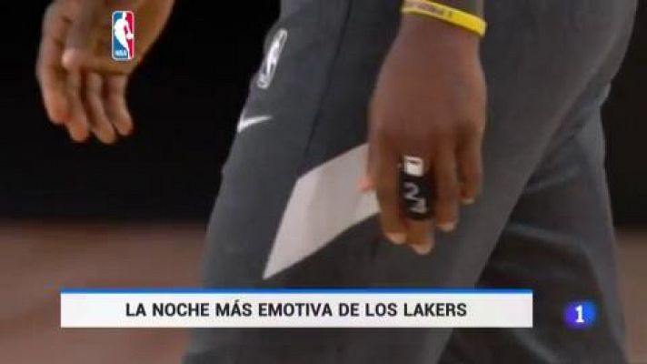 Telediario 1 - Los Lakers vencieron a los Blazers con homenaje a Kobe Bryant