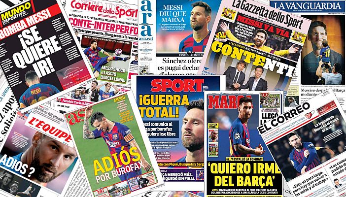Telediario 1 - El mensaje de Messi al Barça sacudió las redacciones de medio mundo