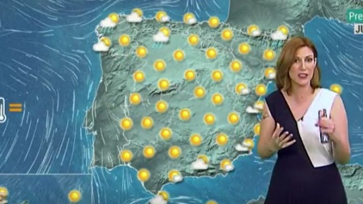 Telediario 1 - La Aemet prevé temperaturas muy altas en la mitad sur y en zonas del noreste