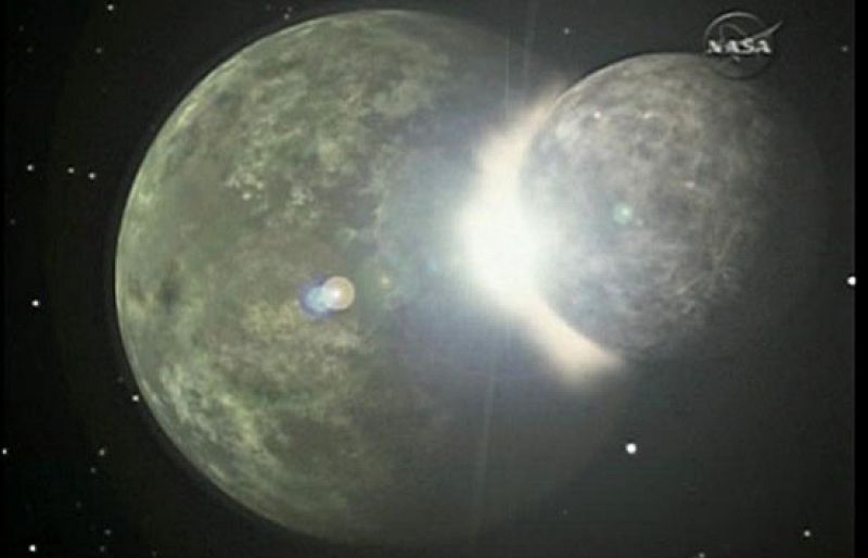 El Spitzer capta restos de un choche de planetas
