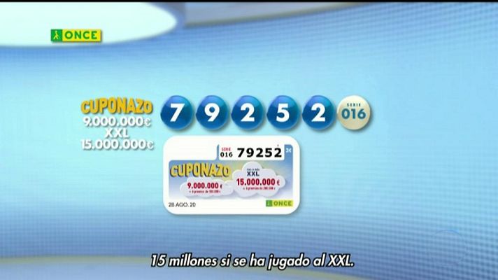 Sorteos ONCE - Sorteo ONCE - 28/08/20