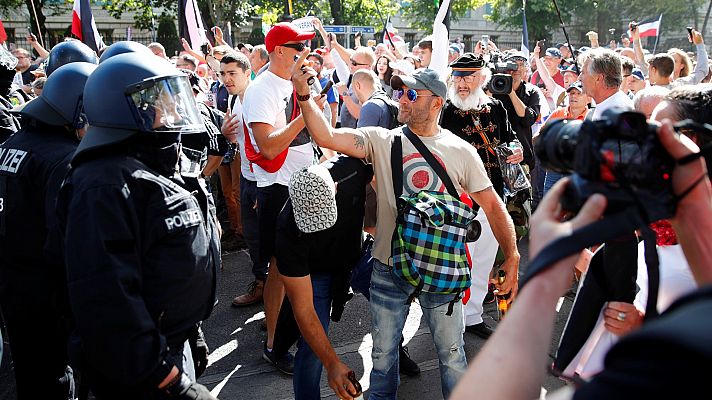 Manifestación en Berlín contra las medidas por el COVID