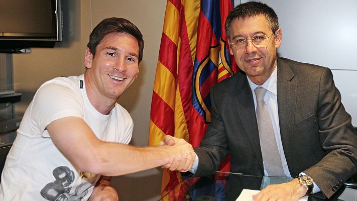 Telediario 1 - Bartomeu podría reunirse con Jorge Messi