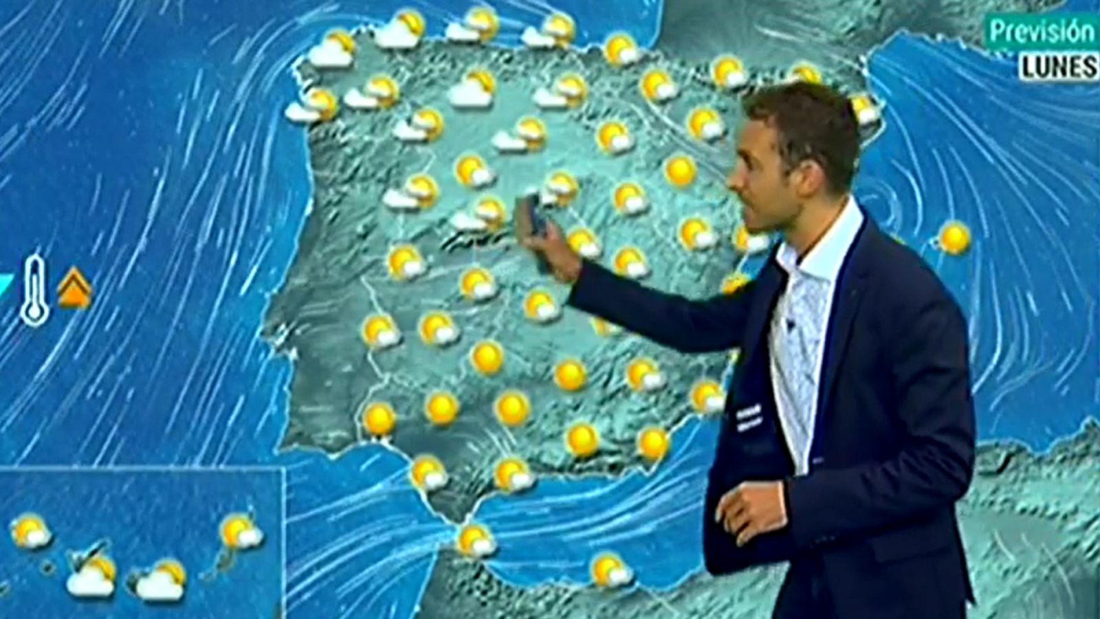 Predominio de cielos poco nubosos y ascenso de temperaturas en casi todo el país