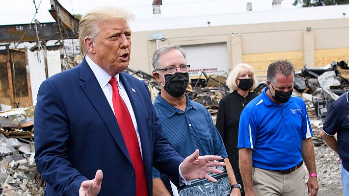 Telediario 1 - Trump lleva su "ley y orden" a Kenosha