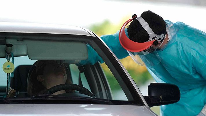 Telediario 1 - Las comunidades autónomas fijan sanciones cuantiosas para los que incumplan la cuarentena