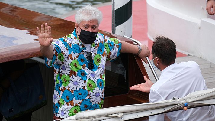 Telediario 1 - Almodóvar presenta 'La voz humana': "Ha sido un rodaje bendecido"
