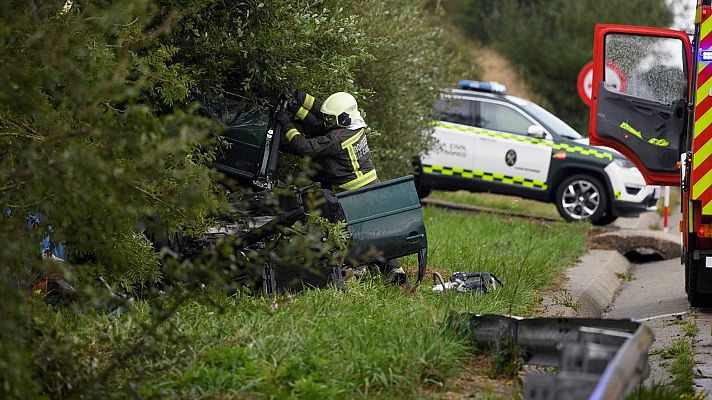 Telediario 1 - Se reducen los accidentes y los desplazamientos por carretera en el verano de la pandemia