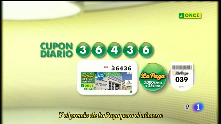 Sorteos ONCE - Sorteo ONCE - 03/09/20