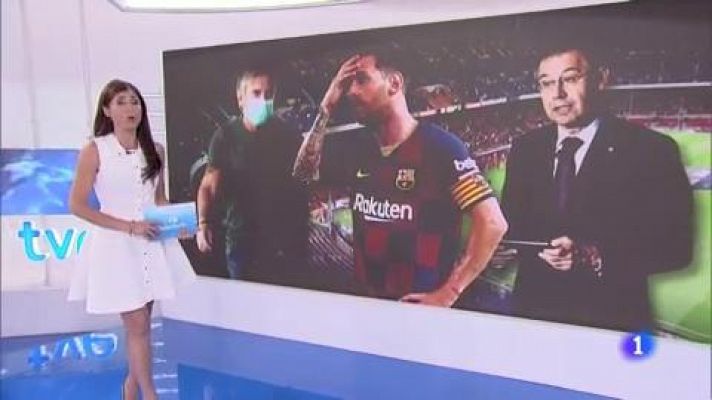 Telediario 1 - Messi contesta a la Liga y publica la cláusula de la discordia