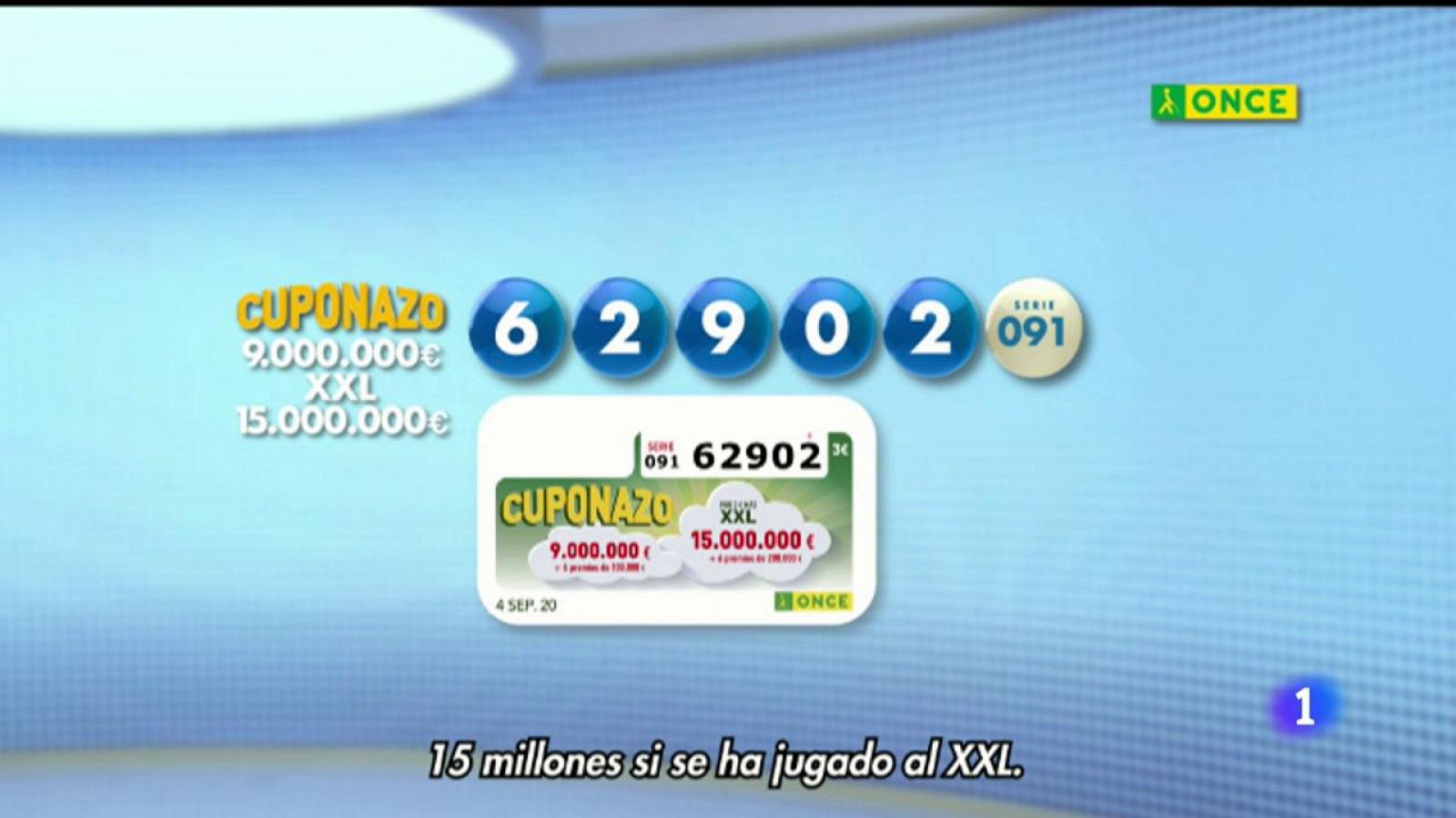 Sorteo ONCE - 04/09/20 - RTVE.es