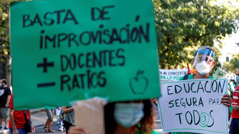 La 'Marea Verde' vuelve a las calles para reclamar un inicio de curso seguro