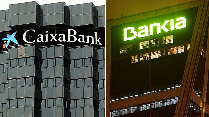 Telediario 1 - La entidad resultante de la fusión de Bankia y CaixaBank contará con 51.000 empleados y más de 7.000 sucursales