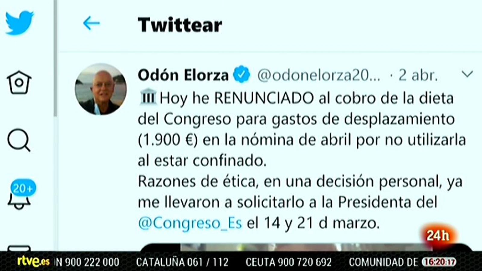 Parlamento - Conoce el Parlamento - Las dietas parlamentarias en confinamiento - 05/09/2020