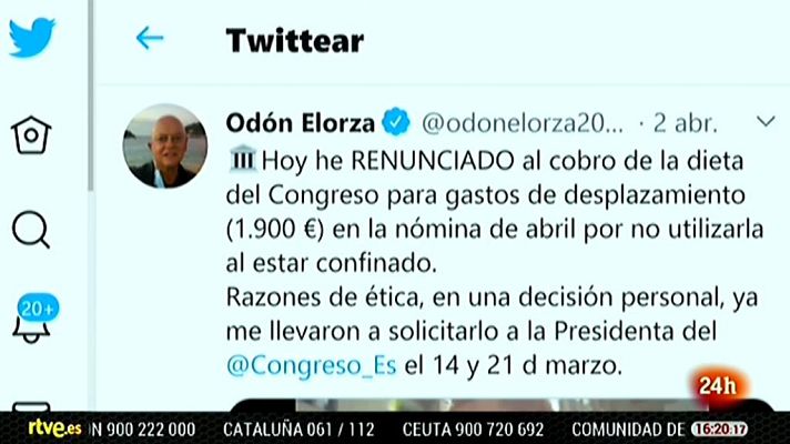 Parlamento - Las dietas parlamentarias en confinamiento