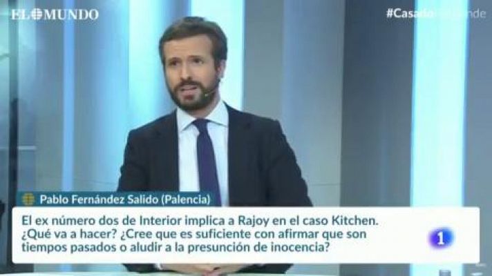 Telediario 1 - Casado desvincula a la actual dirección del PP del 'caso Kitchen' ante las críticas de otros partidos