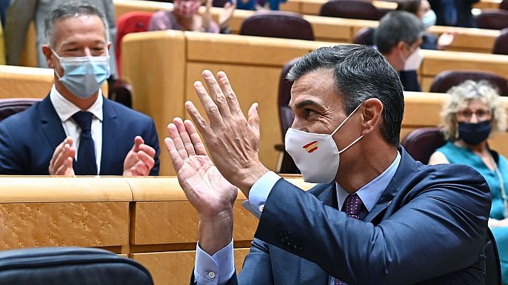 Telediario 1 - La corrupción centra el rifirrafe entre Sánchez y el PP en el Senado