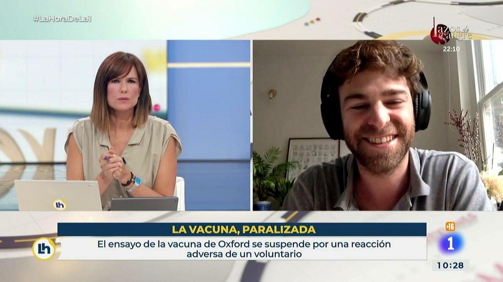 Un médico que participa en la investigación de la vacuna de Oxford en La Hora de la 1