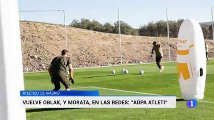 Oblak y Morata, centrados en el Atlético