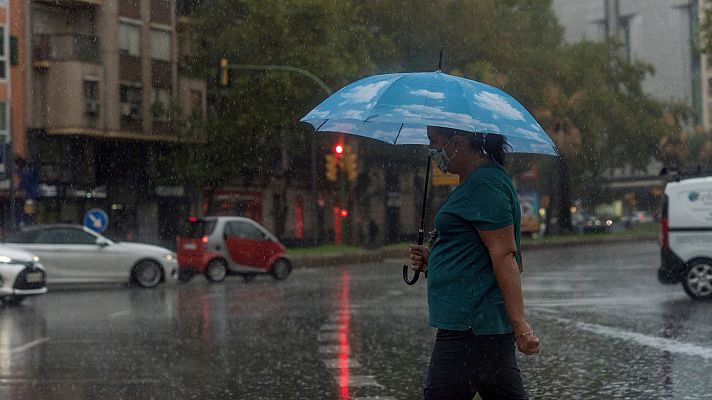 Tormentas localmente fuertes en Baleares y en Cataluña