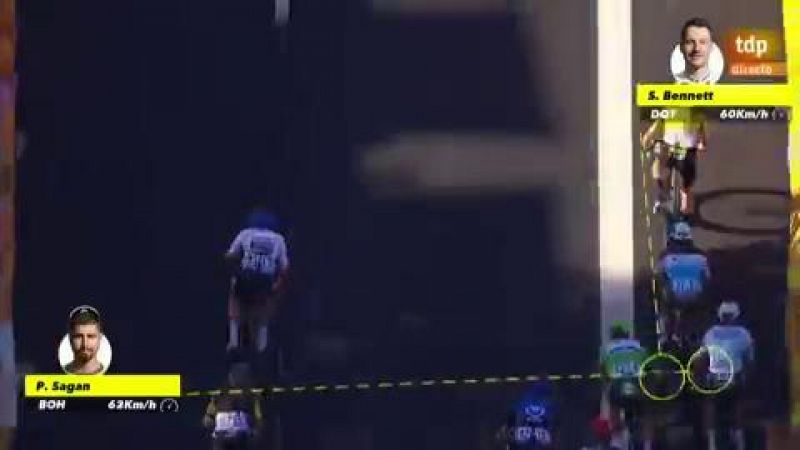 Peter Sagan es sancionado por golpear a Van Aert en el 'sprint' de Poitiers