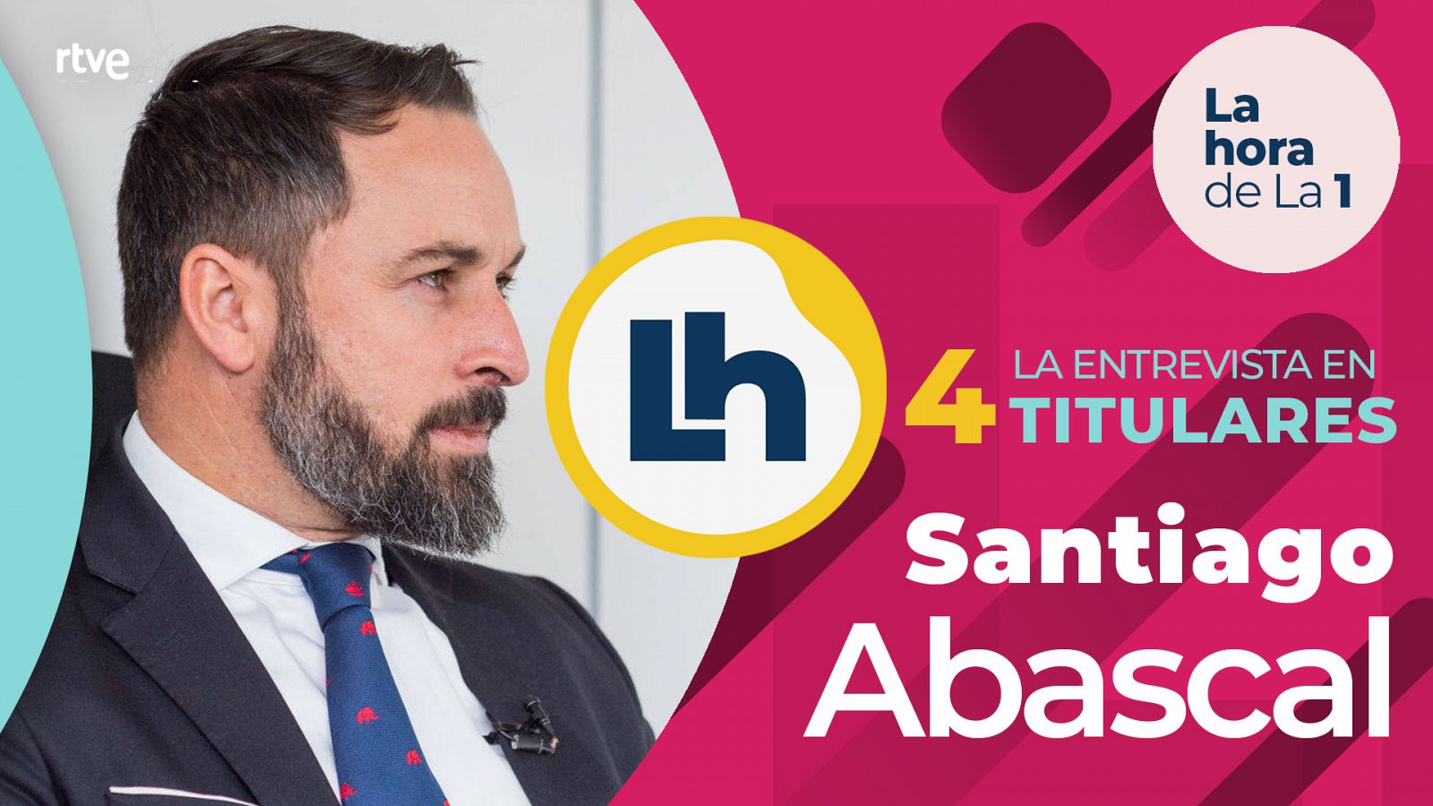 La entrevista a Santiago Abascal en 'La hora de la 1' de TVE, en cuatro titulares