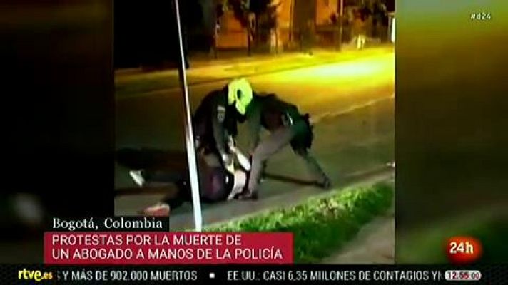Informativo 24h - La muerte de hombre por supuesta brutalidad policial desata violentas protestas en Bogotá