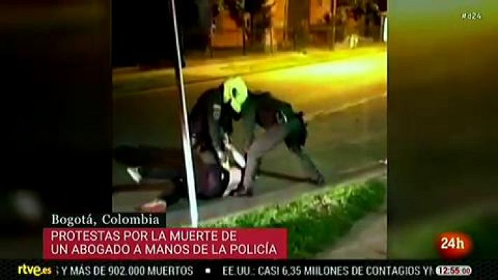 La muerte de hombre por supuesta brutalidad policial desata violentas protestas en Bogotá