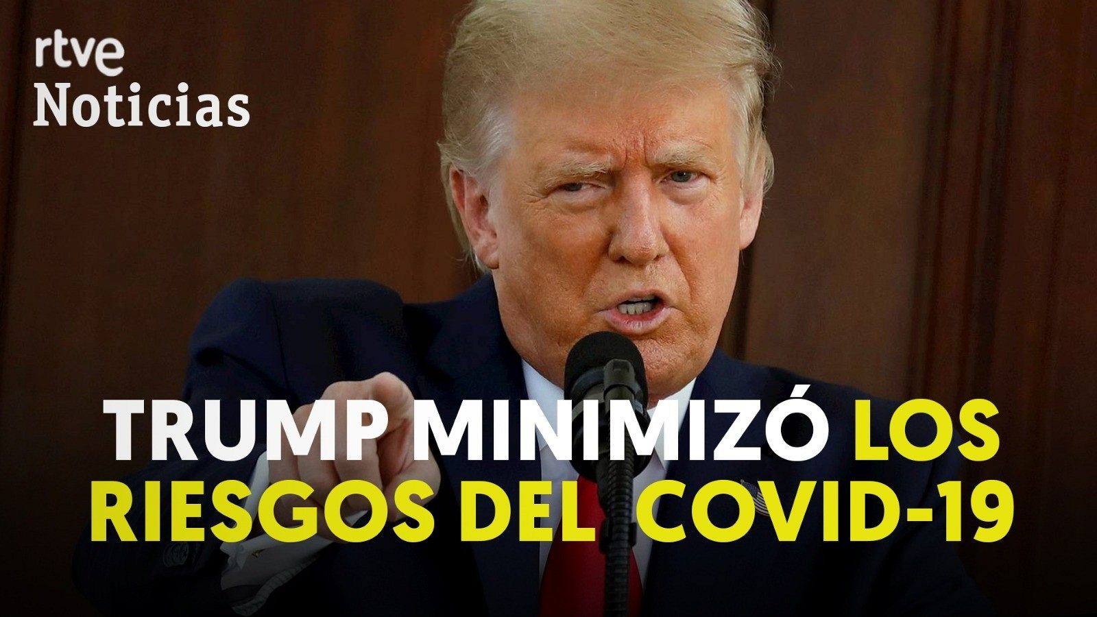 Trump reconoce que minimizó la gravedad de la pandemia para evitar "infundir pánico"