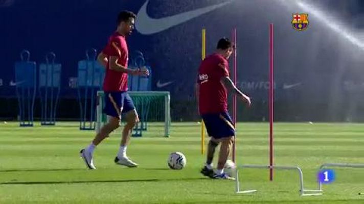 Messi acude a entrenar en su día libre