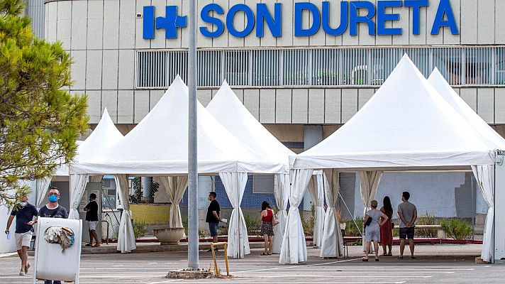 Telediario 1 - La situación de los hospitales: un 7% de ingresos COVID de media, un 17% en Madrid