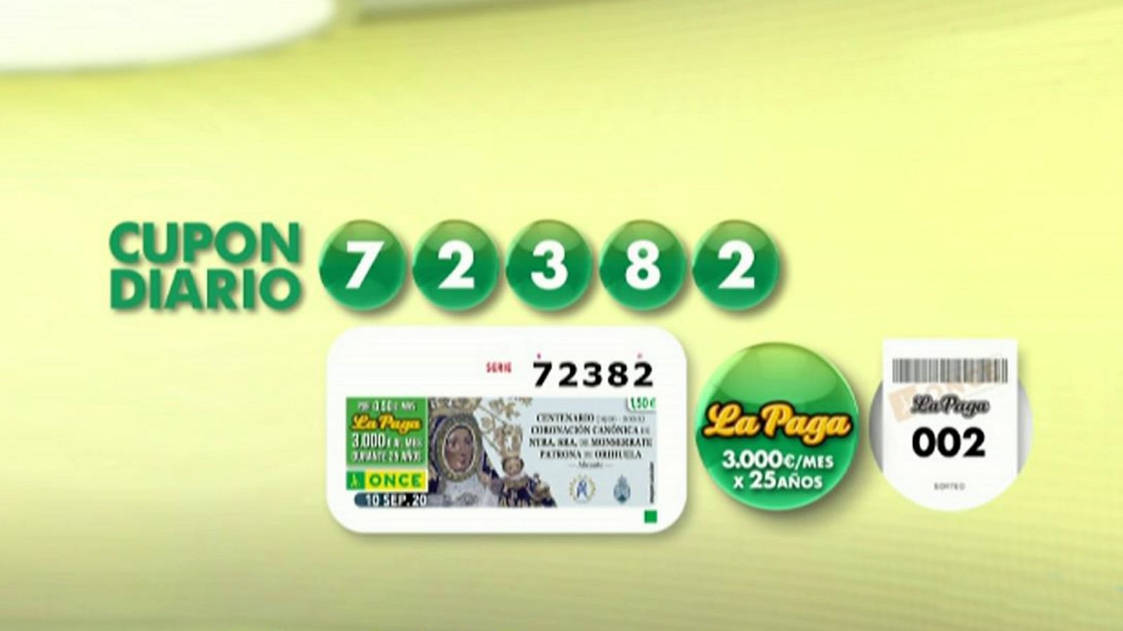 Sorteo ONCE - 10/09/20 - ver ahora