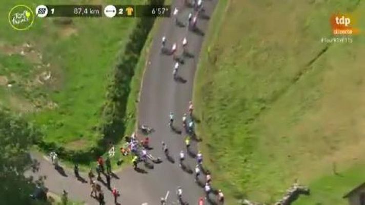 Tour 2020 | Caída de Bardet, Quintana y Mollema durante la etapa 13