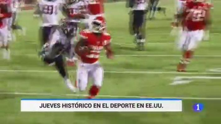 Telediario 1 - Jueves histórico para el deporte en Estados Unidos