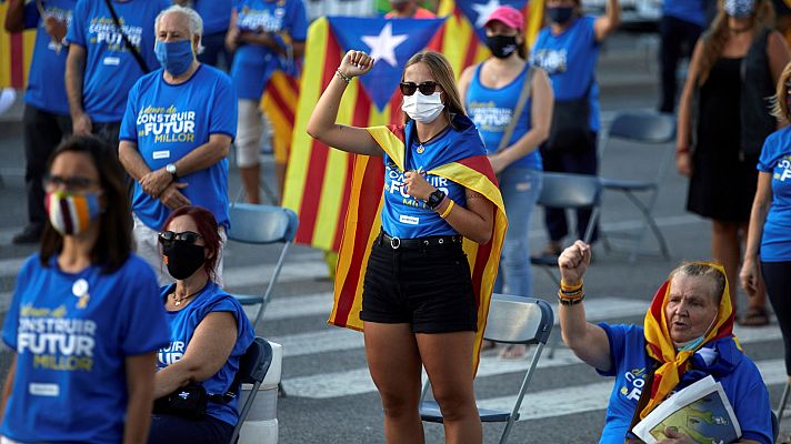 Telediario 1 - El independentismo pide unidad a sus partidos en una Diada limitada por el coronavirus