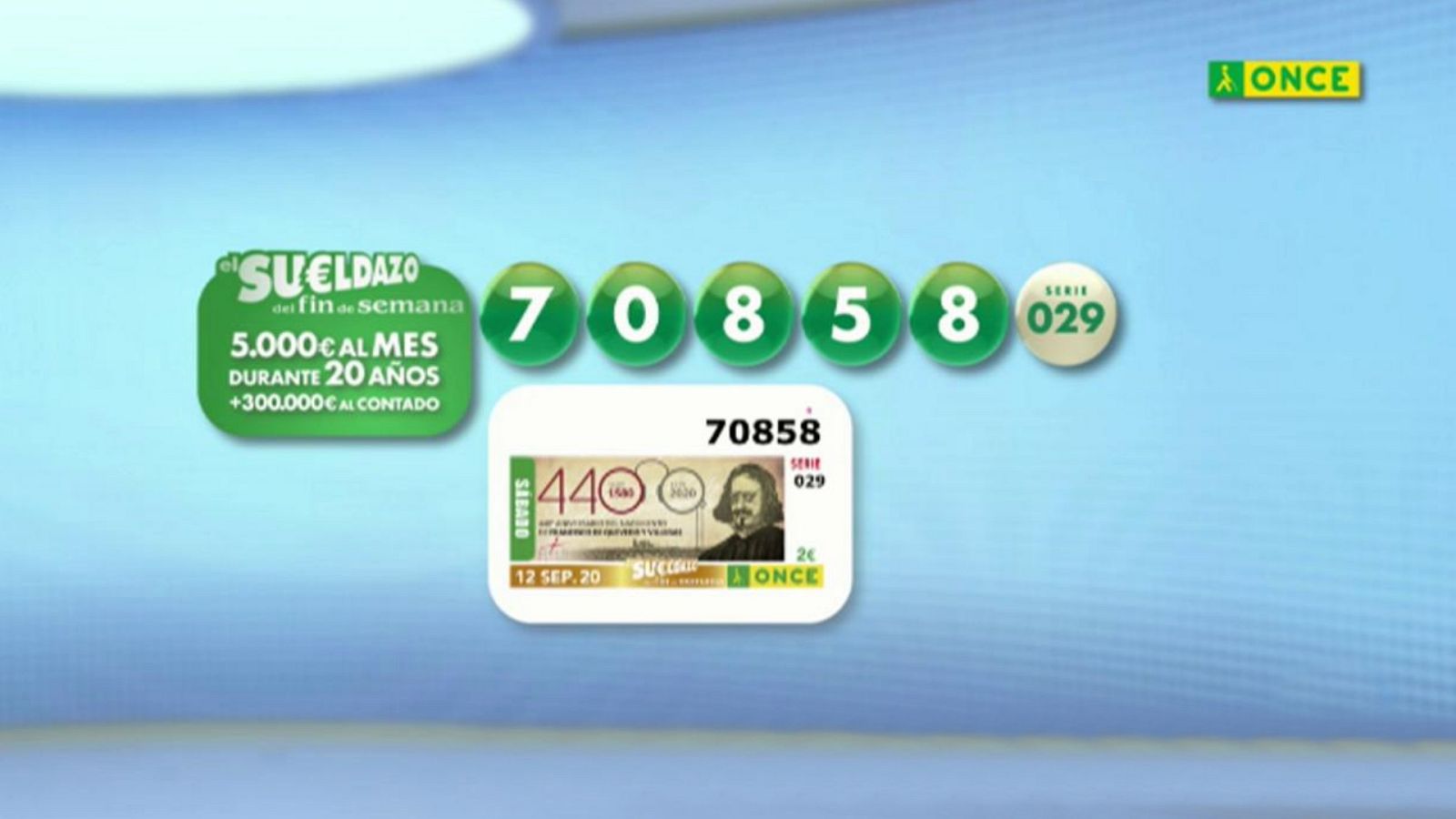 Sorteo ONCE - 12/09/20 - ver ahora