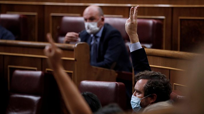 Telediario 1 - La pandemia de coronavirus ralentiza la tramitación de leyes en el Congreso de los Diputados