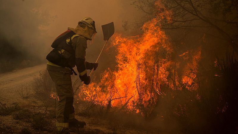 Más de 2.000 hectáreas quemadas en nueve incendios en Ourense