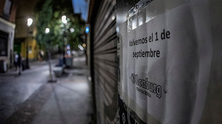 Telediario 1 - Los pequeños negocios luchan por sobrevivir tras el desplome económico por la pandemia