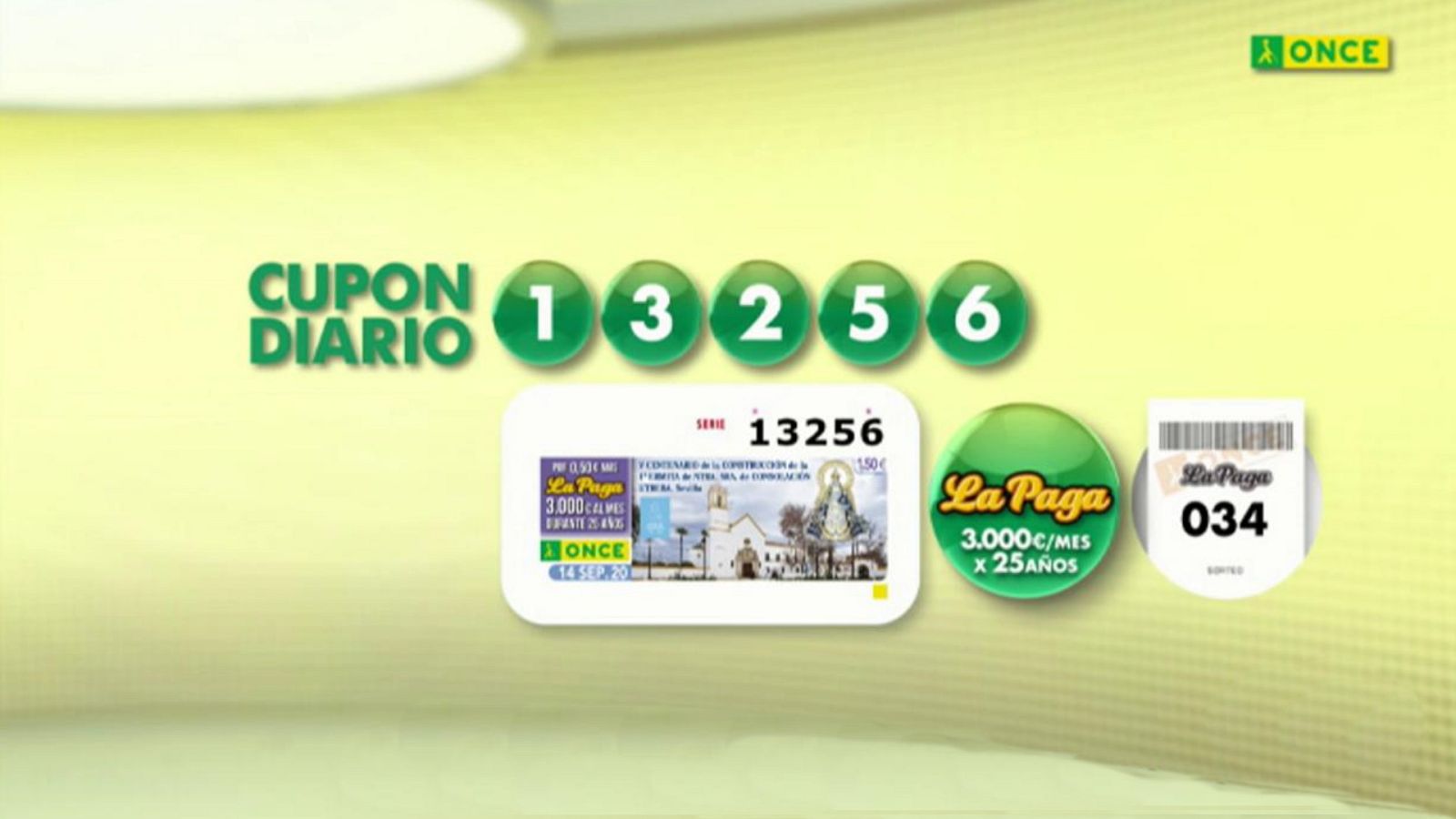 Sorteo ONCE - 14/09/20 - ver ahora