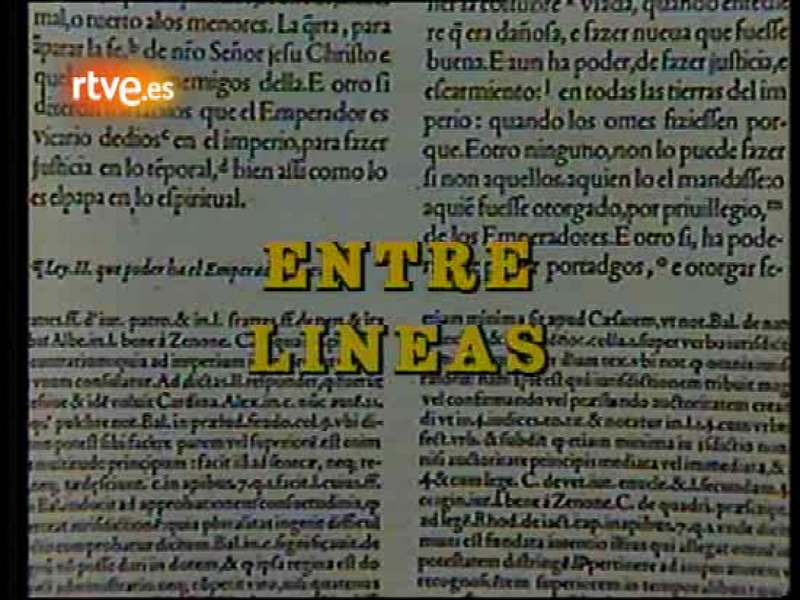 Programa de la revista literaria 'Entre líneas' emitido en 1988