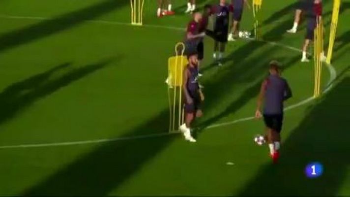 Telediario 1 - Dos partidos de suspensión para Neymar por abofetear a Álvaro González