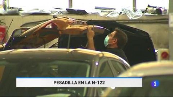 Telediario 1 - Pesadilla en la N-122, una de las carreteras más peligrosas
