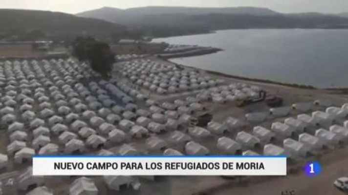 Telediario 1 - El nuevo campo de refugiados de Lesbos acoge ya a unas 7.000 personas