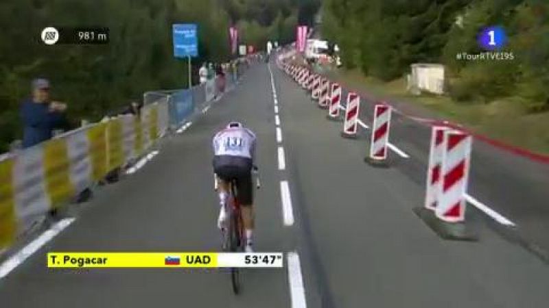 As ha sido la llegada: Felicidad de Pogacar y Roglic, hundido